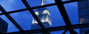 The retractable glass roof enhances the view of New York’s city sunsets and allows guests to take in the skyline, including the Empire State Building.