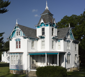 Formerly known as the Phelps mansion, this Victorian-style house was built in 1888.
