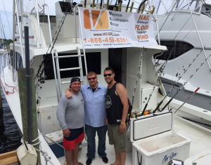 Venture Construction Group’s Chris Polino, Shanton and Mike Geary (left to right) sponsored the Advocates for the Rights of the Challenged of Martin County Fishing Tournament in Stuart, Fla. The event raised money for children and adults with developmental disabilities.