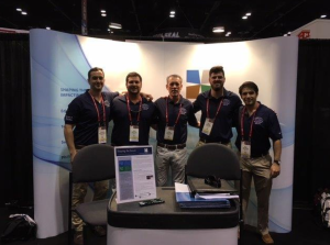The alliance’s second annual Construction Management Student Design Competition was won by a team from the University of Florida, Gainesville (shown here in the alliance’s booth at the 2016 International Roofing Expo).