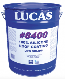 R.M. Lucas Co. has added #8400 100 percent Silicone Roof Coating to its line of products.