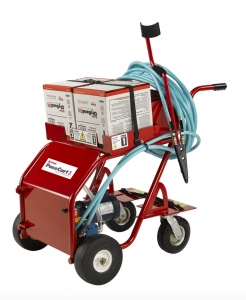 OMG Roofing Products has introduced the PaceCart 3, a more robust application system for applying OlyBond500 Adhesives packaged with patented Bag-in-Box technology.