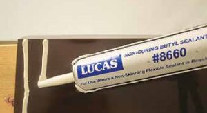 The #8660 single-component non-skinning butyl provides adhesion and a permanent seal where a non-hardening weather seal is desired.