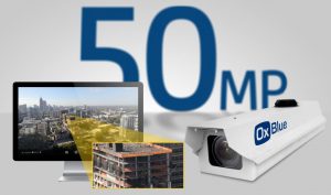 The OxBlue 50-MP construction camera produces high resolution images for documenting, managing, and marketing construction projects.