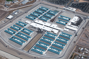 The California Health Care Facility in Stockton is comprised of 23 buildings on 144 acres. A total of 792,000 square feet of roofing was installed on the project.