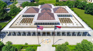 The North Carolina State Legislative Building was the site of a renovation project that included asbestos abatement in the interior and a complete restoration of the building’s roof systems. 